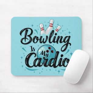 Tapis De Souris Retro Neon "Bowling Is My Cardio" Funny Bowling