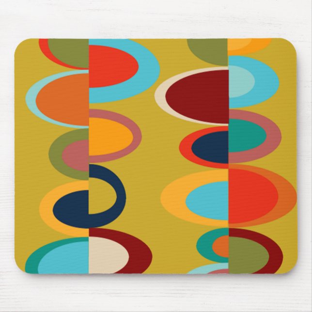 Tapis De Souris Rétro Ovals (Devant)