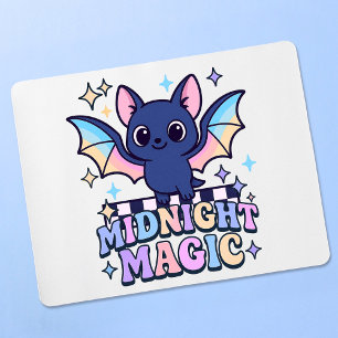 Tapis De Souris Retro Pastelcore Cute Halloween Bat & Checkerboard
