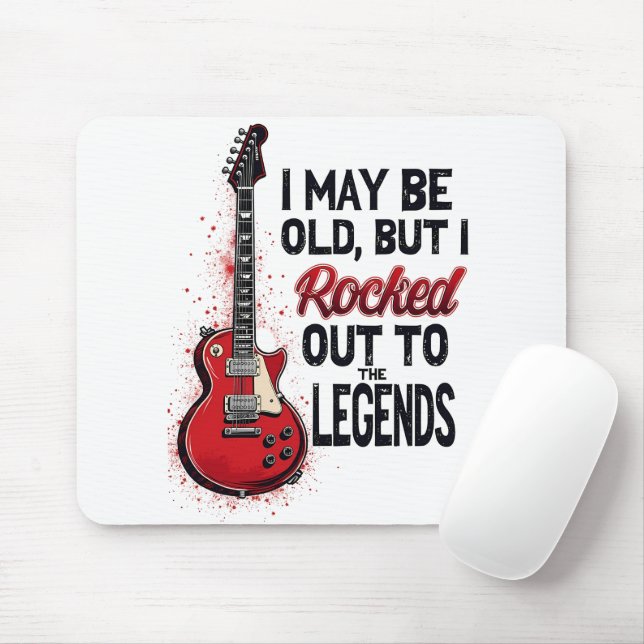 Tapis De Souris Retro Rock Guitare Classique Musique Nostalgie Des (Avec souris)