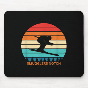 Tapis De Souris Retro Smugglers Notch Vermont Skier Retro S
