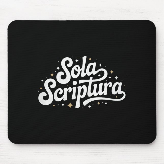 Tapis De Souris Retro Sola Scriptura Reformed Christian Theology D (Devant)
