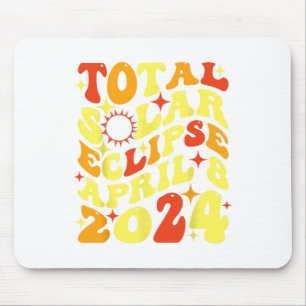 Tapis De Souris Rétro Super total Éclipse solaire 08 avril 2024
