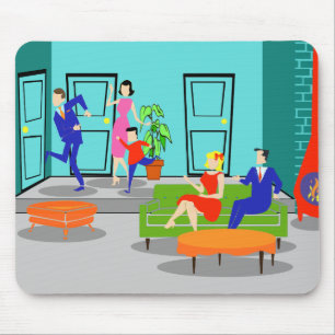 Tapis De Souris Rétro télévision classique Mousepad