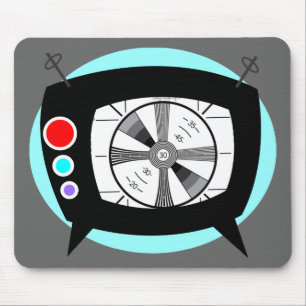Tapis De Souris Rétro TV et carte-test