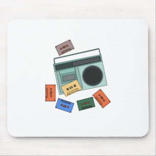 Tapis De Souris Retro Vintage 80's Music