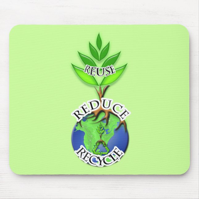 Tapis De Souris Réutiliser le cycle ReDuce (Devant)
