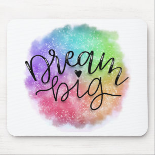 Tapis De Souris Rêve d'arc-en-ciel d'aquarelle de galaxie de Faux