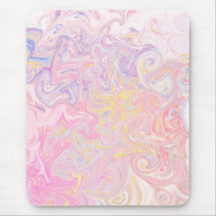 Tapis De Souris Rêve pastel doux Marbre Tourbillon Art abstrait