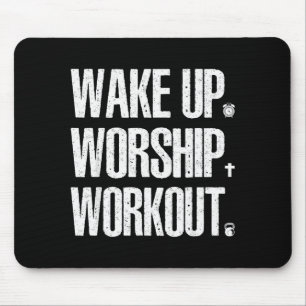 Tapis De Souris Réveil culte Workout Amateurs Foi Femme chrétienne