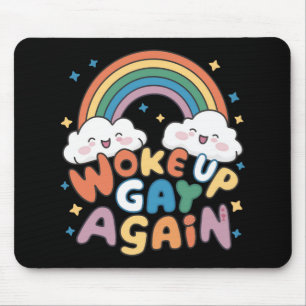 Tapis De Souris Réveillé Gay Encore Une Fois Mois Fierté LGBT Groo