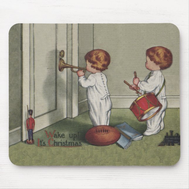 Tapis De Souris Réveillez-vous son joli enfant de Noël (Devant)