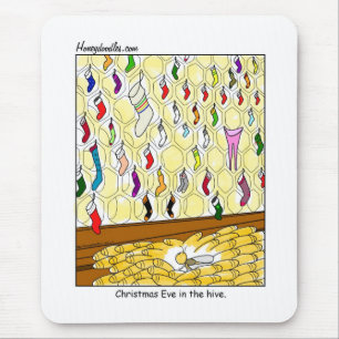 Tapis De Souris Réveillon de Noël dans la ruche (couleur) - Mousep