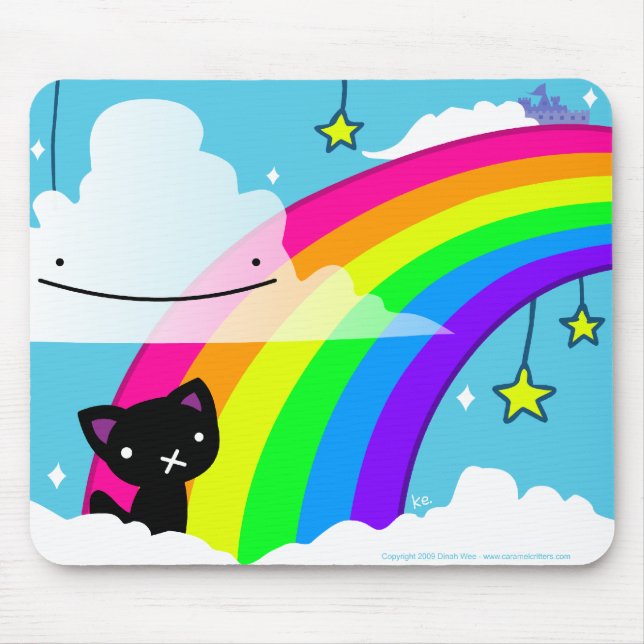 Tapis De Souris Rêverie Mousepad d'arc-en-ciel (Devant)
