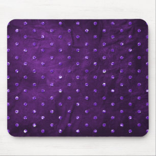 Tapis De Souris Rhinestons sur la souris mauve en cuir