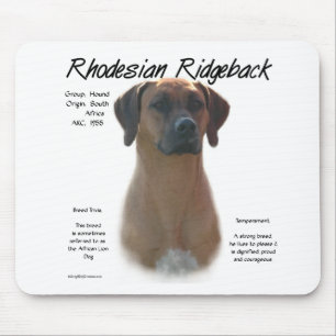 Tapis De Souris Rhodesian Ridgeback Historique Design