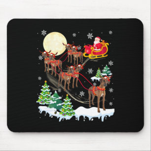 Tapis De Souris Rhodesian Ridgeback Reindeer Chien de Noël équitat