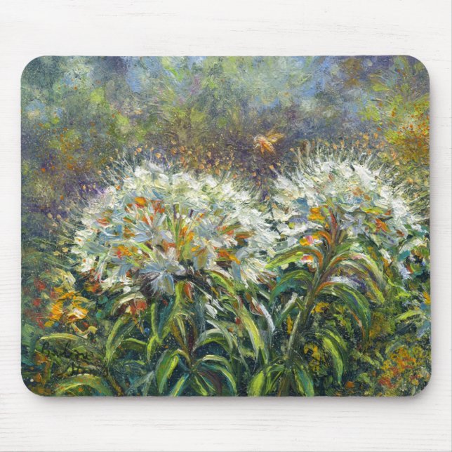 Tapis De Souris "Rhododendrons et abeille" (Devant)