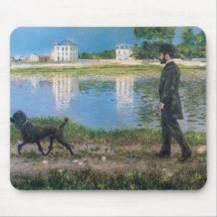 Tapis De Souris Richard Gallo et son chien - Gustave Caillebotte