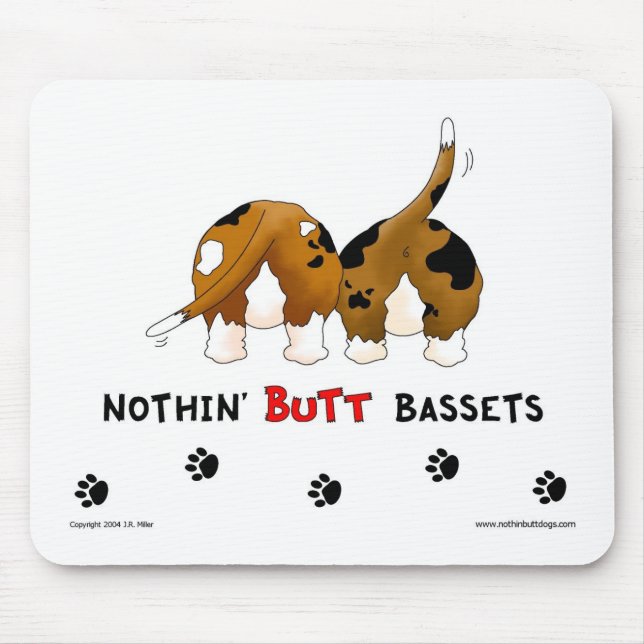 Tapis De Souris Rien n'aboutent des bassets (Devant)