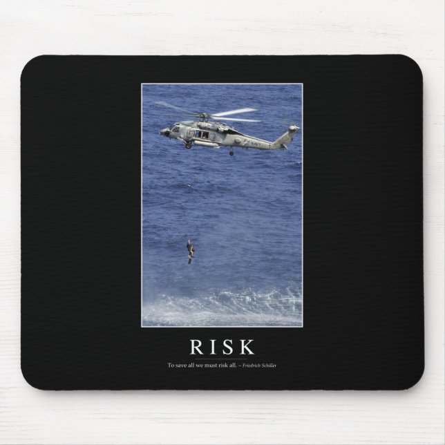 Tapis De Souris Risque : Citation inspirante 1 (Devant)