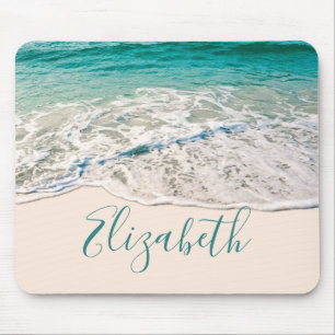 Tapis De Souris Rivage de plage d'océan pour ajouter votre nom
