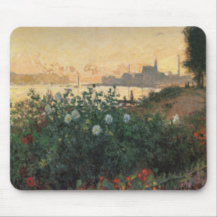 Tapis De Souris Riverbank, Argenteuil - Claude Monet - c1