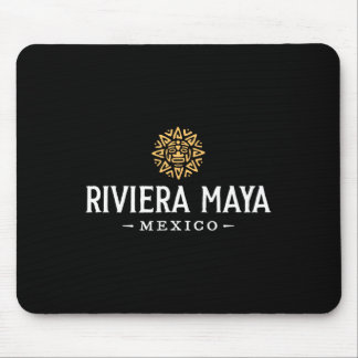 Tapis De Souris Riviera Maya Mexique Soleil de Plage Vintage Souve