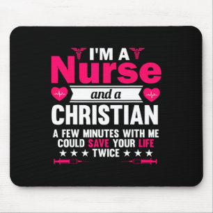Tapis De Souris Rn Lvn Cna Infirmière Grad Cool chrétien Infirmièr