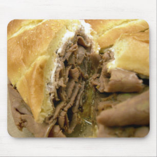 Tapis De Souris Roast beef sandwich with creamy goat cheese