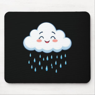 Tapis De Souris Robe de nuages blancs Costume de goutte Noël Hallo