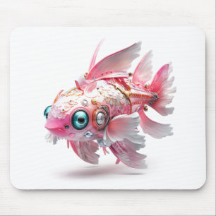 Tapis De Souris Robot de poisson rose mignon