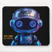 Tapis de souris robot IA Cyberpunk #00001 | AIC Ru