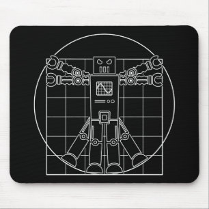Tapis De Souris Robot Mousepad de da Vinci Vitruvian