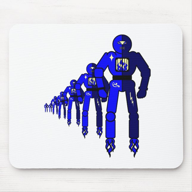 Tapis De Souris Robots Fibonacci (Devant)