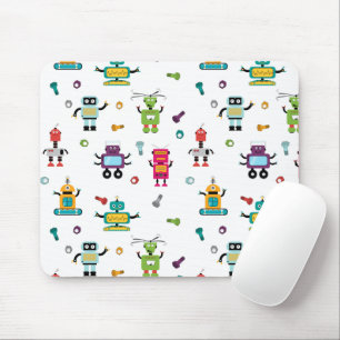 Tapis De Souris Robots multicolores mignons Motif robotique pour e