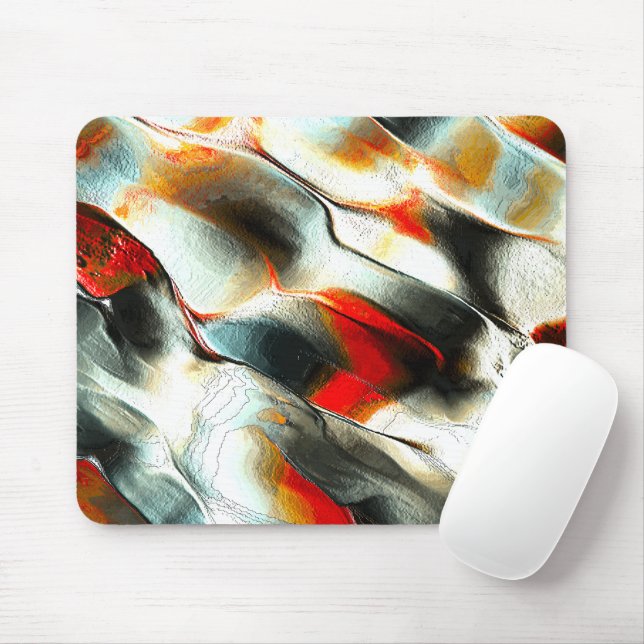 Tapis De Souris Roche argentée rugueuse au-dessus du membre brûlan (Avec souris)