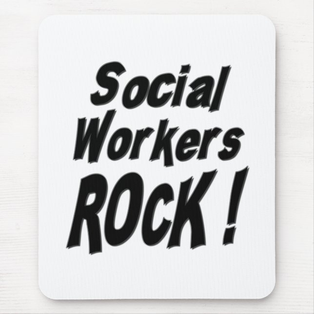Tapis De Souris Roche d'assistants sociaux ! Mousepad (Devant)