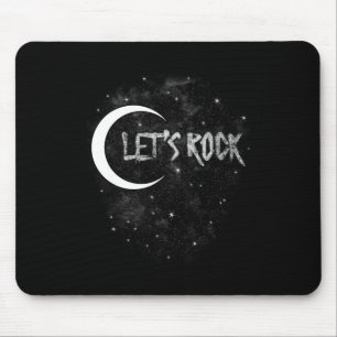 Tapis De Souris Rock On Rock Star Moon Avec Stars Concert Ban