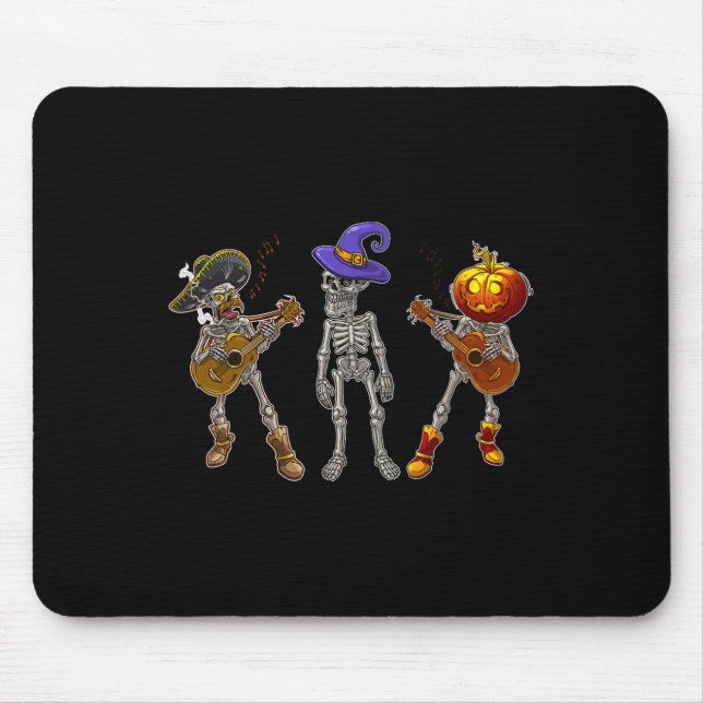 Tapis De Souris Rock Sur Band Rock Et Roll Hommes Femmes Halloween (Devant)