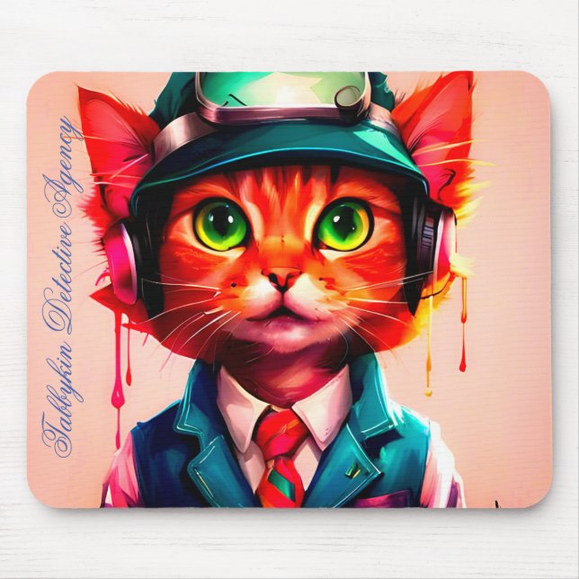 Tapis De Souris "Rockford" de l'agence de surveillance Tabbykin (Devant)