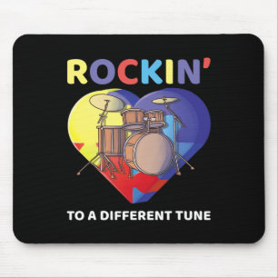 Tapis De Souris Rockin' À Un Drumm De Sensibilisation sur l'autism