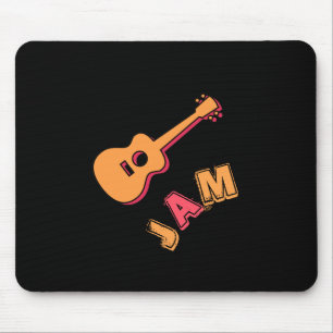 Tapis De Souris Rocking Guitar, Music Jam Style, Orange et Red Art
