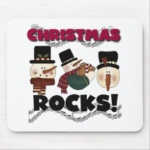 Tapis De Souris Rocks de Noël des neigeurs
