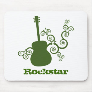 Tapis De Souris Rockstar Guitar Mousepad, Vert