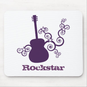 Tapis De Souris Rockstar Guitar Mousepad, violet