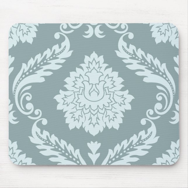 Tapis De Souris Rococo Damask Lg Pattern Duck Egg Blue+Teal (Devant)