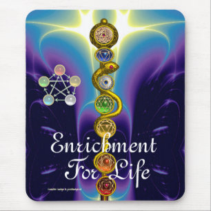 TAPIS DE SOURIS RODE D'ASCLEPIUS, 7 CHAKRAS, YOGA, ÉNERGIE SPIRITU