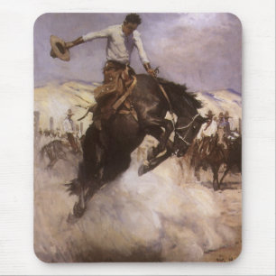 Tapis De Souris Rodeo Cowboy vintage, Breezy Riding par WHD Koerne