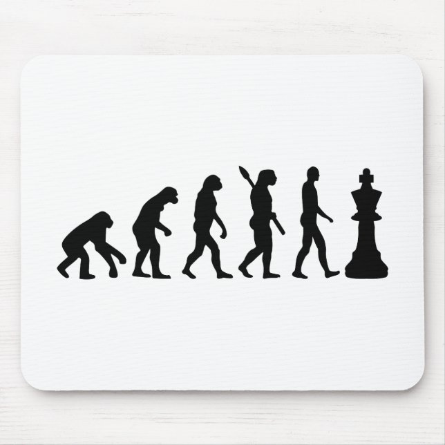 Tapis De Souris Roi d'échecs d'évolution (Devant)